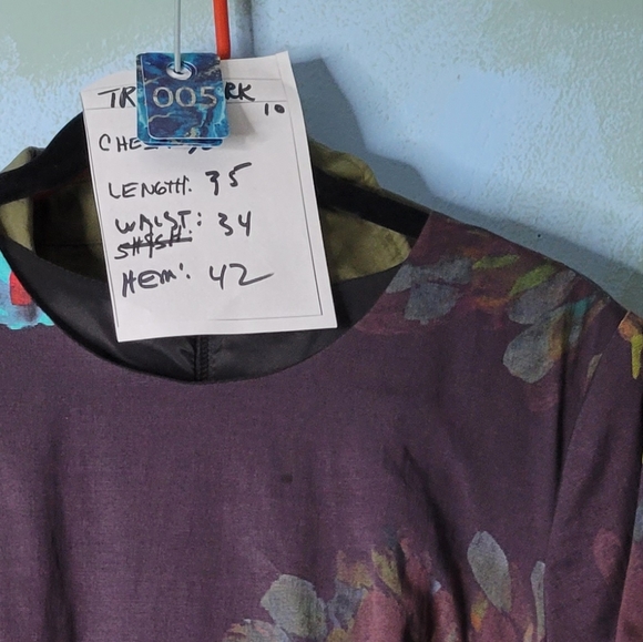 Trina Turk Made in USA Tropical Floral Print Dress Size 10 - Picture 4 of 4